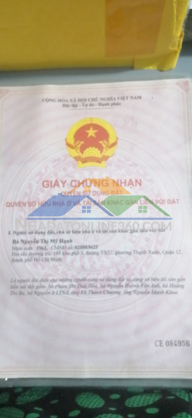 Sang nền  nhà mặt phố đường thạnh xuân 62, q.12, hcm - 76 m2,, 1.,9 tỷ -