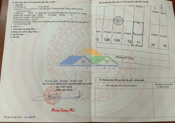 Cần bán lô đất hàng hiếm, hướng nam, hướng biển. lô khe thoáng - bim hùng thắng, hạ long. giá đẹp cho các chủ nhân mới.