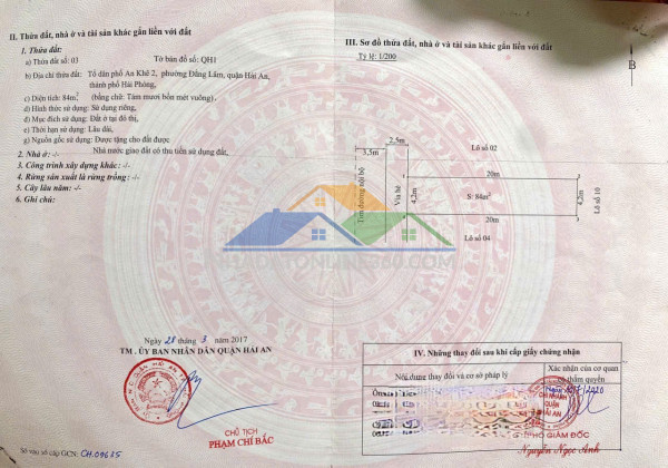 Bán đất mặt đường tô vũ - 193 văn cao, 84m, mt 4.2m, giá 6.9 tỉ