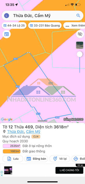 Đất tốt giá đầu tư..3168m2 đất mặt tiền đường 770b full hồng.