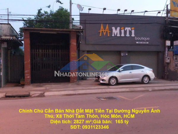 Chính chủ cần bán nhà đất mặt tiền tại đường nguyễn ảnh thủ, xã thới tam thôn, hóc môn, hcm