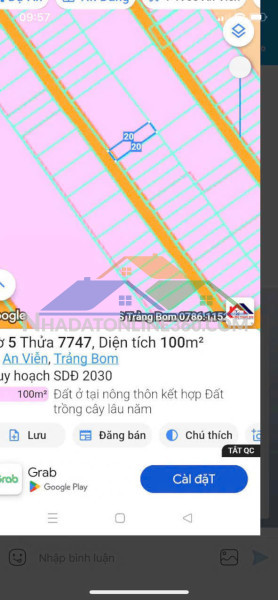 Bán đất an viễn, giáp tam phước, giá 1.05 tỷ