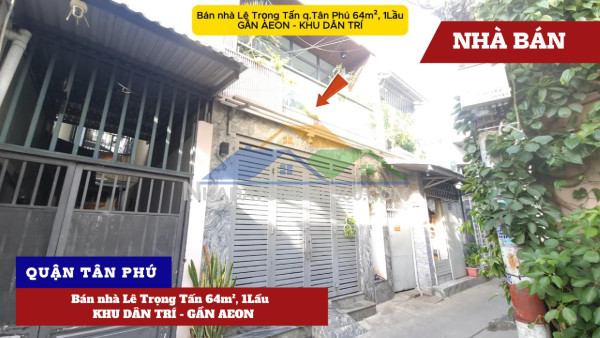 Cho thuê nhà mặt tiền chợ tân phú 84m² - gần ngã tư - trường học