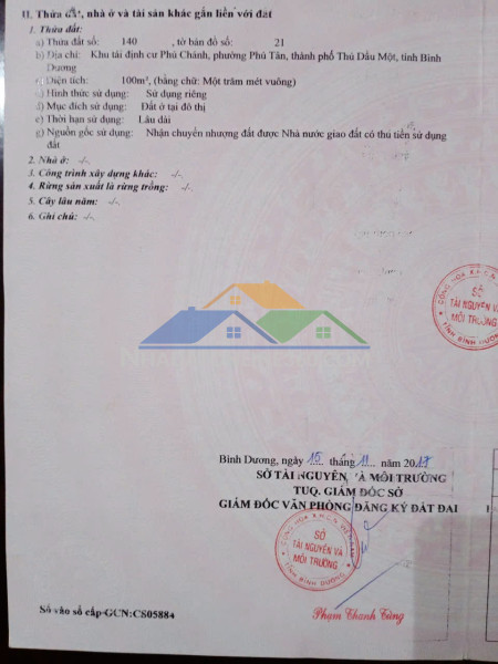 Đất đẹp - giá tốt - bán đất khu tđc phú chánh, p phú tân, tdm, bd nay là p bình dương, tp.hcm