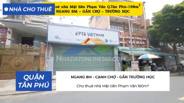 Cho thuê nhà mặt tiền lê thúc hoạch 80m²-đối diện trường trần phú
