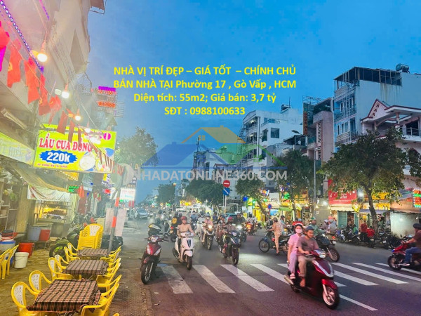 Nhà vị trí đẹp – giá tốt  – chính chủ bán nhà tại phường 17 , gò vấp , hcm