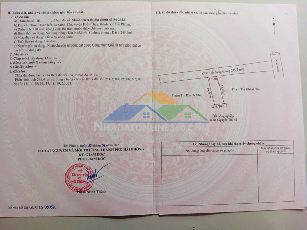 Đất đẹp giá đầu tư – minh tân kiến thụy – 9xx triệu – sổ đỏ trao tay – zalo 0567 222 555