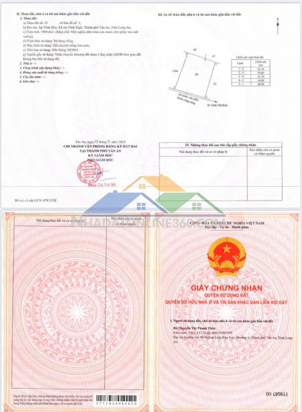 Chính chủ cần bán 5600m2 đất lúa - mặt tiền châu thị kim, an vĩnh ngãi, tp tân an, long an