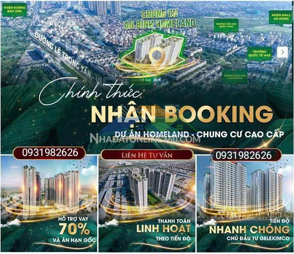 Chính thức nhận booking và khớp căn chung cư an bình home land cuối tháng 10/2025