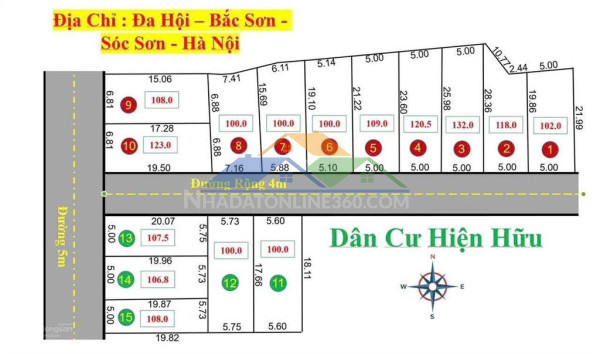 Chỉ  680 triệu/ lô đất sổ đỏ, full thổ cư  tại sóc sơn, hà nội