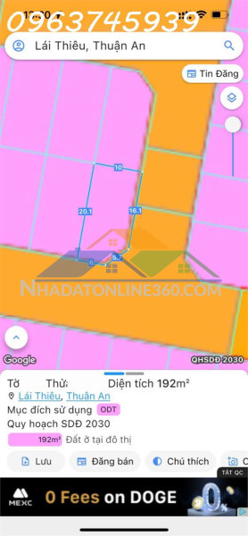 Đất hiếm 2 mặt tiền khu đô thị thuận an, bình dương, ngang 10m x 20m, thích hợp xây biệt thự/văn phòng, giá 9.8 tỷ