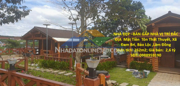 Nhà đẹp –bán gấp nhà vị trí đắc địa  mặt tiền  tôn thất thuyết, xã đam bri, bảo lộc ,lâm đồng