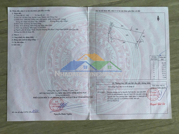 Lô đất vị trí đẹp - giá tốt tại xã bàu cạn, huyện long thành, tỉnh đồng nai