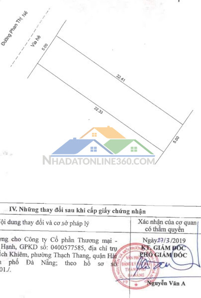 ????????bán đất đường phan thị nể - trục thông biển - dt 111.8m2