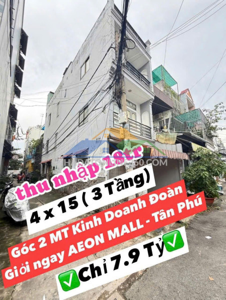 Góc 2 mặt tiền kinh doanh – đoàn giỏi, tân kỳ, tân phú