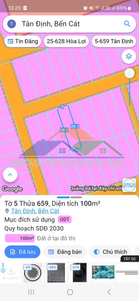 Đất đẹp - giá tốt - bán gấp lô đất tiềm năng tại tân định, bến cát, bình dương