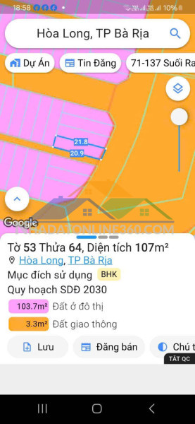 La2 trục chính qh đường lớn thông từ tuyến tránh ql56 qua kcn sonadezi