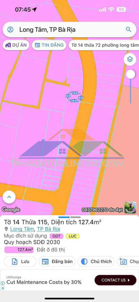 Chủ bán gấp lô đất mặt tiền nhựa cách quốc lộ 51 chỉ 300m