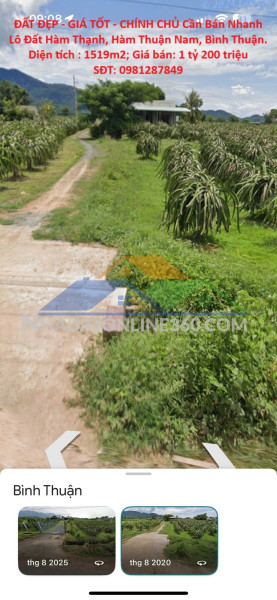 Đất đẹp - giá tốt - chính chủ cần bán nhanh lô đất hàm thạnh, hàm thuận nam, bình thuận.