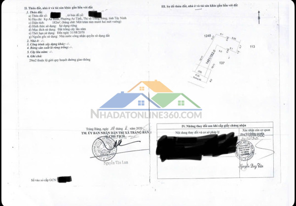 Đất vườn chính chủ - lô góc 2 mặt tiền tại thôn 3, xã hợp tiến ( huyện triệu sơn cũ ), thanh hóa