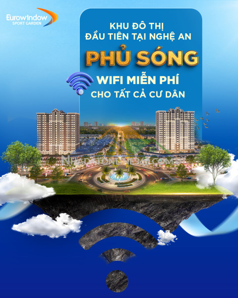Eurowindow sport garden – khu đô thị đầu tiên tại nghệ an phủ sóng wifi miễn phí cho tất cản cư dân