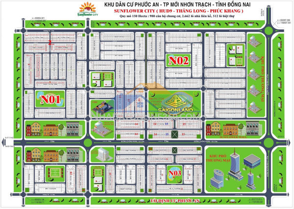 Khu đô thị sunflower city nhơn trạch – vị trí vàng trung tâm - đầu tư sinh lời