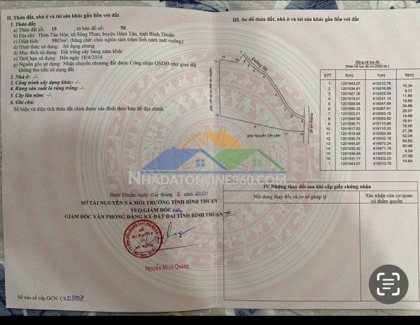 Chính chủ bán đất mặt tiền đẹp gần cao tốc dầu giây - phan thiết