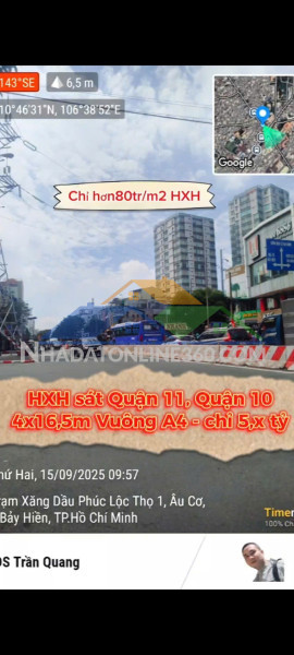 Ngộp trịnh đình trọng - 66m - hxh giáp quận 11, quận 10