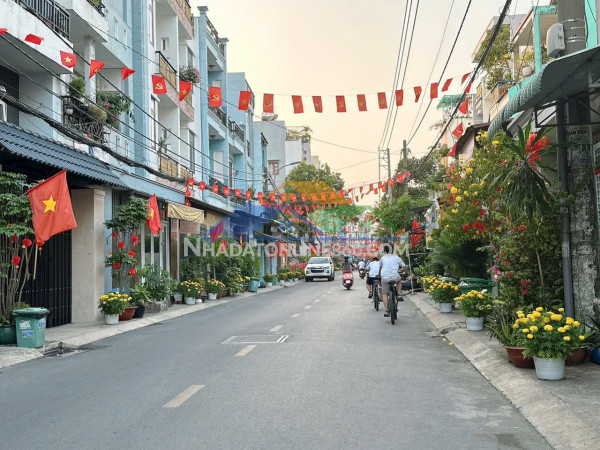 Chdv mặt tiền đường 12m 98m2 (4x25) ngay chợ đêm 6 lầu tmáy 12 căn hộ tn60tr chỉ 16 tỷ