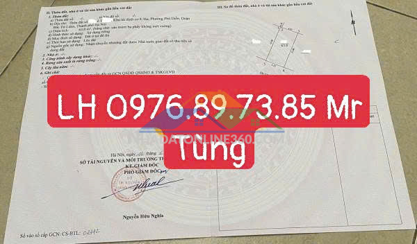 Nhượng lô đất đẹp phân lô phú diễn cạnh đh tài nguyên môi trường