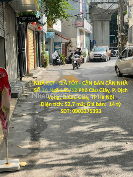 Nhà đẹp- giá tốt - cần bán căn nhà số 1a ngõ 165/12 phố cầu giấy, p. dịch vọng, q.cầu giấy, tp hà nội