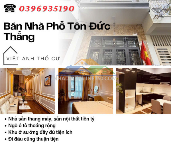 Bán nhà phố tôn đức thắng, ngõ ô tô, 7 tầng, nội thất tiền tỷ,  giá: 13.65 tỷ, lh: 0396935190.