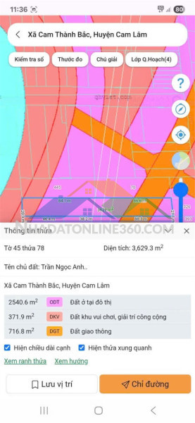 Lô đất đẹp - đầu tư là sinh lời - bán đất cam thành bắc, cam lâm, khánh hoà