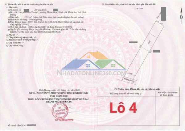 Hot hot - cần bán đất kp bình thuận 2, phường thuận giao, thuận an, bình dương