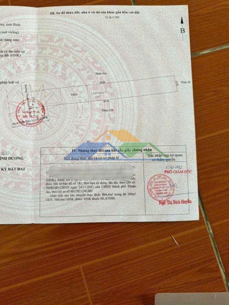 Bán đất chính chủ - mặt tiền đường phường thuận giao, thuận an, bình dương