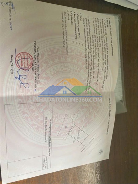 Hot hot - cần bán lô đất vị trí đẹp  tại xã cẩm thành, huyện cẩm thủy, tỉnh thanh hóa.