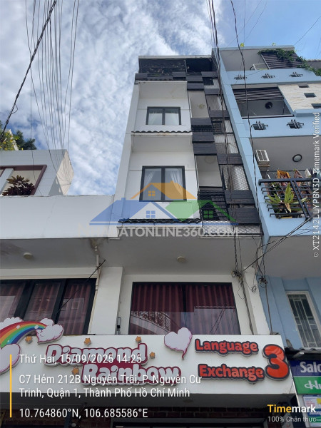 Nhà đẹp - mặt tiền - cần bán nhà 3 tầng 212bc6/8 nguyễn trãi, p.nguyễn cư trinh, quận 1, hcm