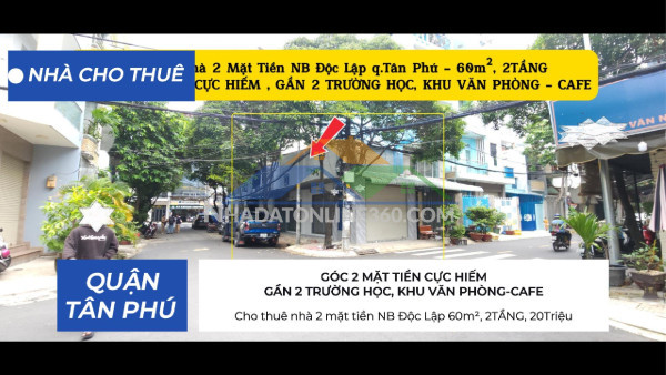Cho thuê nhà mặt tiền lưu chí hiếu 100m², 3tầng, 21triệu - cạnh trường công thương