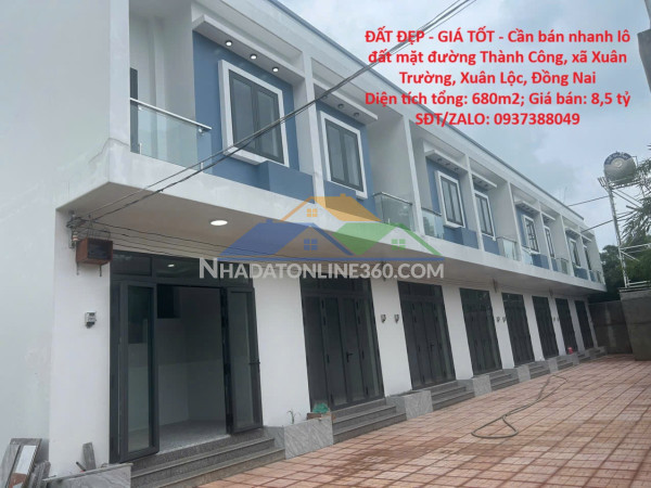 Đất đẹp - giá tốt - cần bán nhanh lô đất mặt đường thành công, xã xuân trường, xuân lộc, đồng nai