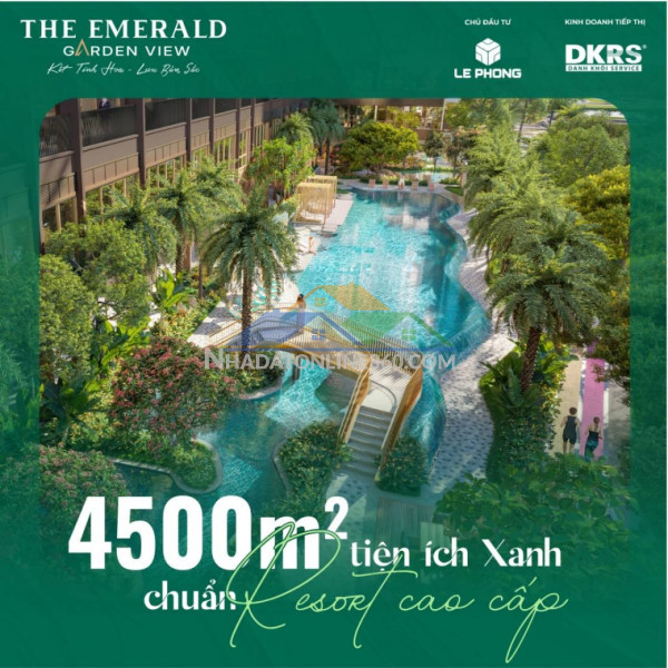 Emerald garden view – chuẩn sống đôi xanh giữa lòng thuận an, bình dương chỉ từ 35 triệu/m²