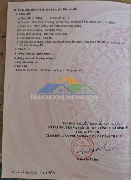 Đất đẹp- giá tốt cần bán nhanh lô đất vị trí đắc địa tại tp thái bình, tỉnh thái bình