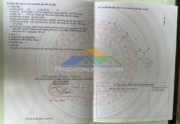 Đất đẹp – giá tốt  – chính chủ cần bán tại xã tân thuận bình, đồng tháp