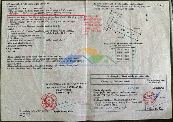 Đất chính chủ - sổ hồng riêng hẻm 31, thạnh xuân 14, phường thạnh xuân, quận 12, hcm