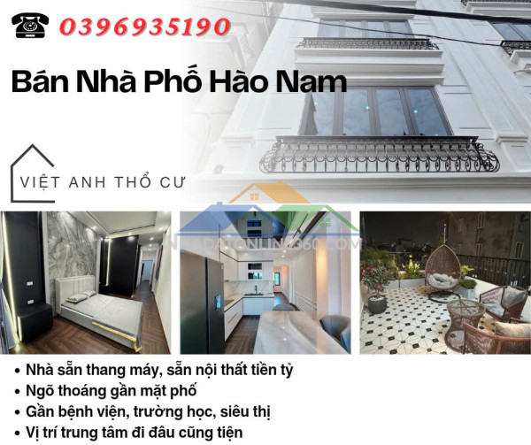 Bán nhà hào nam, 7 tầng, thang máy, gần mặt phố, giá: 13.65 tỷ, lh: 0396935190.