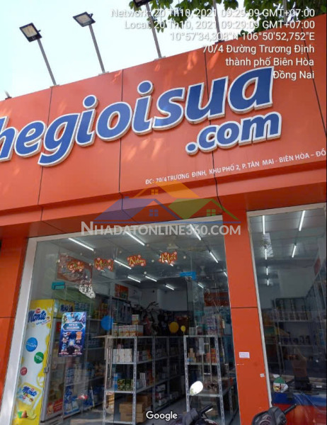 Chính chủ bán nhà lô góc 2 mặt tiền đường trương định, tân mai, tp biên hòa, tỉnh đồng nai