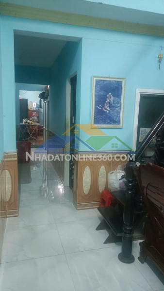 ♥ nhà đường nhựa 6m gần âu cơ, ninh tốn, 64m2, lửng đúc, 3pn, sân rộng, kinh doanh tốt