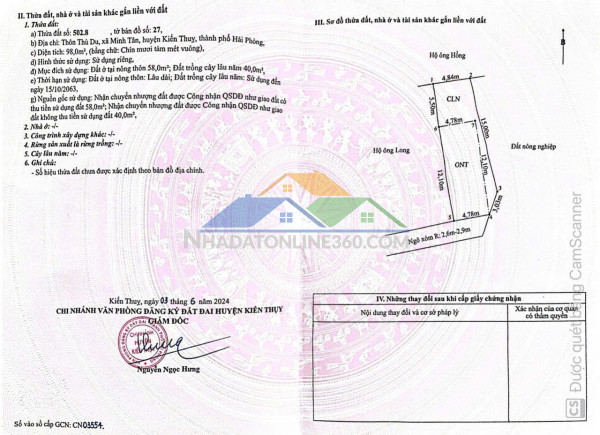 Lô 98m² giá 9xx triệu – rẻ nhất thù du minh tân  zalo 0567 222 555