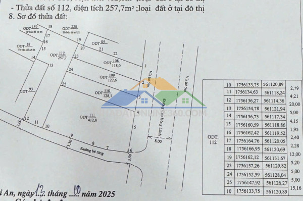 Đất đẹp  – cần bán 2 lô 93 và 112 tại số 10 cao hồng lãnh, phường cẩm phô, tp. hội an, quảng nam.