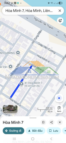 Bán đất tặng nhà mặt tiền hòa minh 7 –vị trí cực đẹp