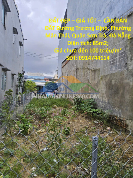 Đất đẹp – giá tốt –  cần bán đất đường trương định, phường mân thái, quận sơn trà, đà nẵng